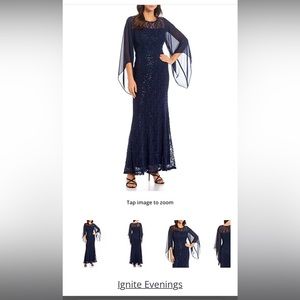 Navy Blue Evening Dress